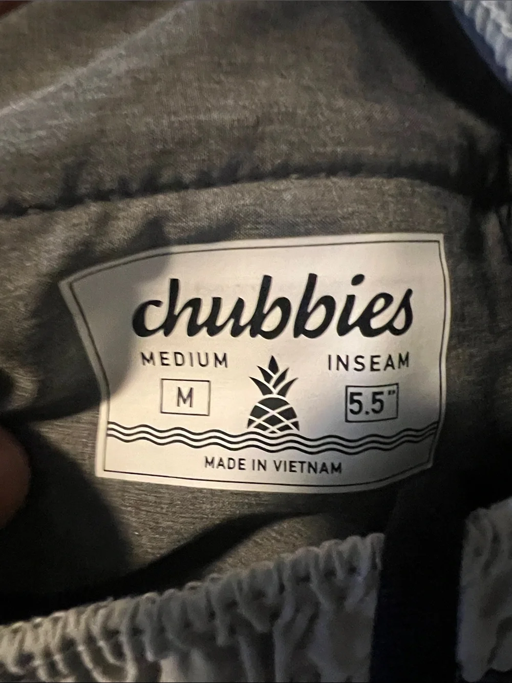 CHUBBIES Gray Athletic Drawstring Shorts with Light Gray Waistband